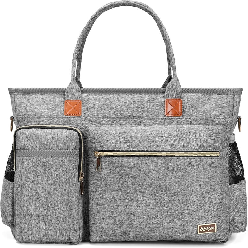 Rabjen Laptop Tote Bag, Middle Size Computer Messenger Teacher Bag with 15.6'' Padded Laptop Sleeve | Middle Size, 15.6'', Padded Laptop Sleeve, Middle Size, 15.6'', Padded Laptop Sleeve - Image 1